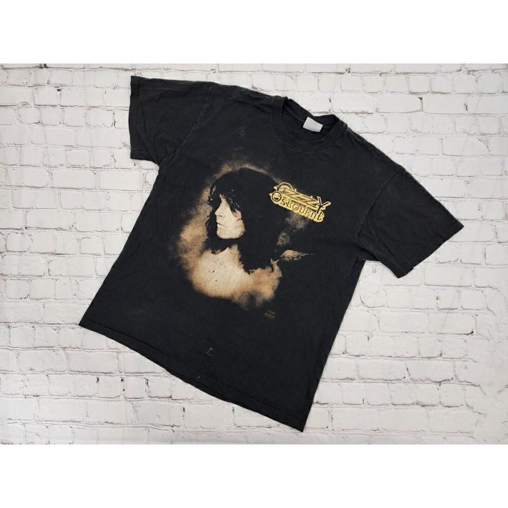 Vintage 90's 1992 Ozzy Osbourne No More Tours T Shirt Size L Black Band Concert
